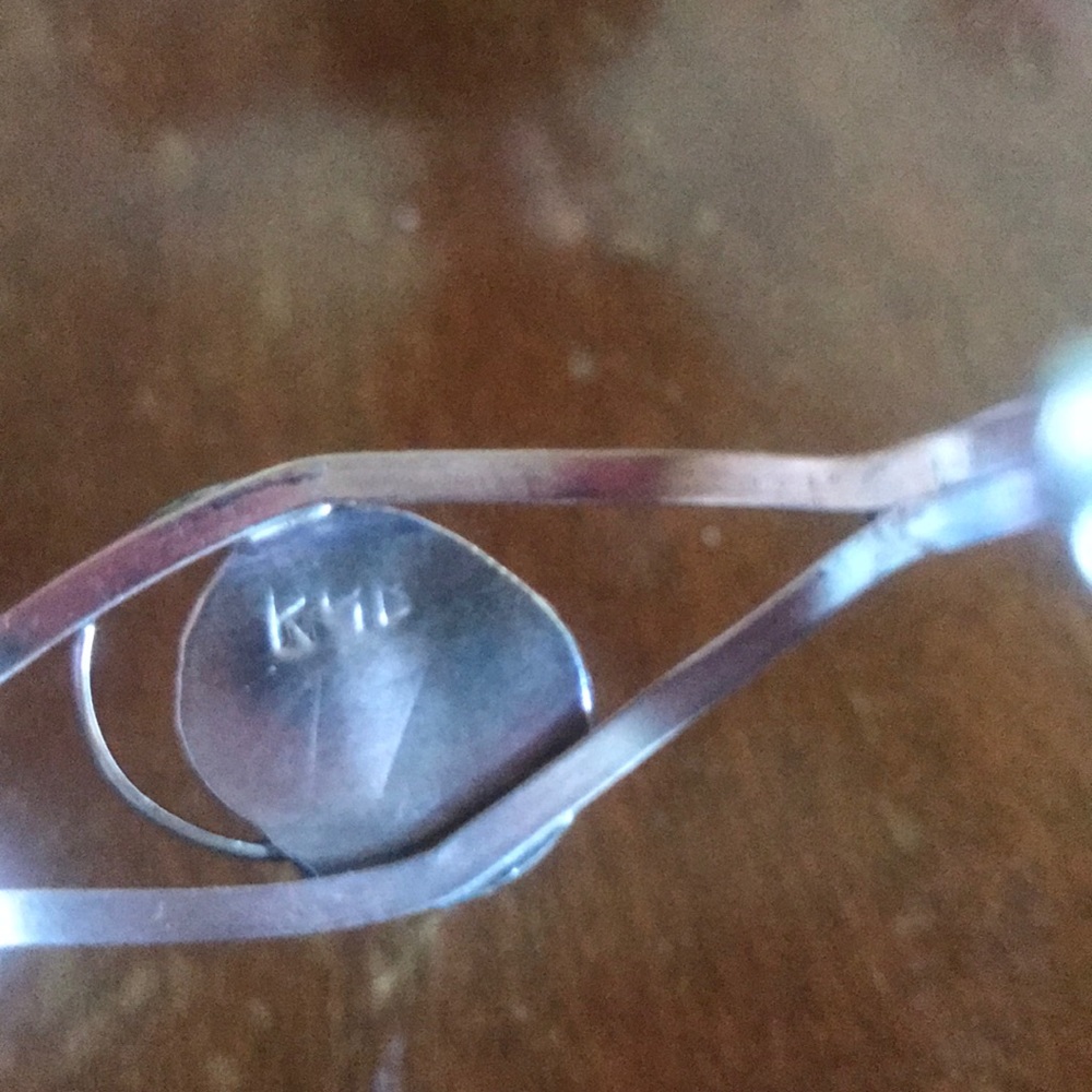 Vintage sterling silver turquoise bracelet cuff - Picture 4 of 6